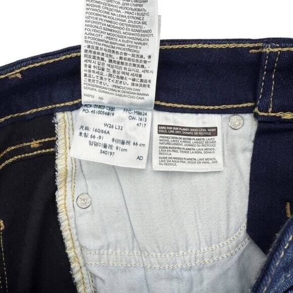 Levi's Curvy Bold Skinny Jean In Blue Women's Size 26 - Picture 7 of 9
